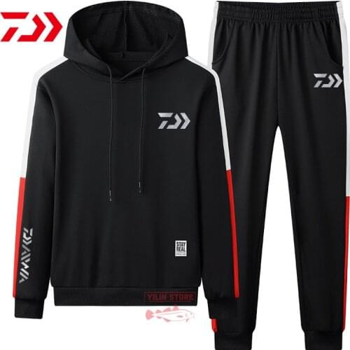 2021New DAIWA Fishing Clothes Spring Mens Outdoor Sports Fishing Suit Stand-up Collar Casual Windproof Fishing Sweater Suit