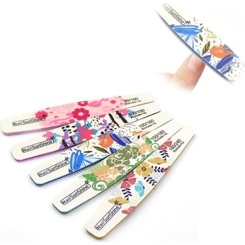 Nail File Nagelvijl Set 10Pcs Gel Nail Buffer Lime A ongle professionel Sandpaper Nail Gel Polish Washable Manicure Vijlen Tool