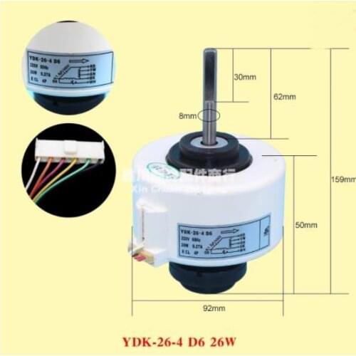 Suitable for Chigo air conditioner indoor unit fan motor fanmotor YDK-26-4 D6 26W