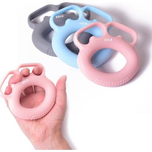 Silica Gel Portable Hand Grip Gripping Ring Carpal Expander Finger Trainer Grip Strength Rehabilitation Pow Stress Ring Ball 6