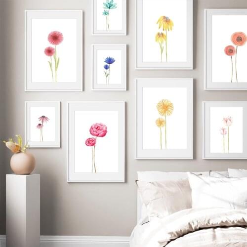 Modern Style Minimalist Flowers Canvas Painting Wall Art Nordic Posters and Prints Wall Pictures for Living Room Decoration