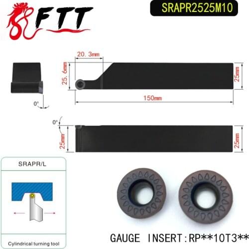 SRAPR2525M10 External Turning Tool Holder For RPMT10T304 RPMT10T308 Used on CNC Lathe Machine