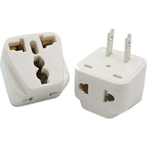 USA 2 Pins Plug Adapter Universal AU EU To US Travel Power Adapter 2 in 1 Converter American Japan Plug Outlet Electrical Socket