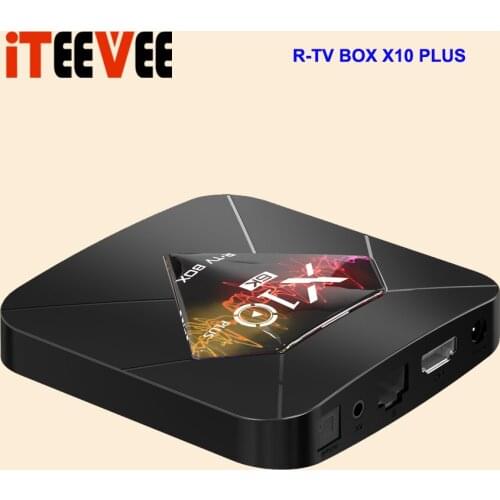 R-TV BOX X10 Plus TV Box Android 9.0 4GB RAM +32/64GB ROM Allwinner H6 2.4G WiFi USB 3.0 Support 6K H.265 Set-top Box 50pcs