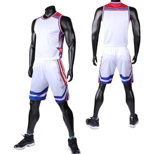 High Quality New Mens Basketball Jerseys Sets College Team Sports Training Suit Clothes Breathable Male Uniform Tracksuit Print