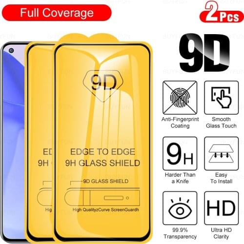 2Pcs 9D Full Glues Tempered Protective Glass Film For OnePlus 9 Phone Screen Protector For One+ 9R 8T Nord 2 N10 N100 N200 CE 5G