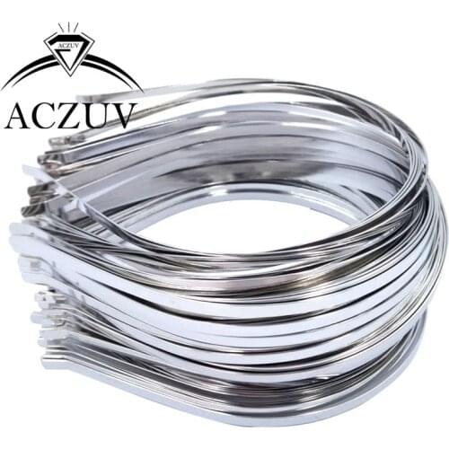 100piece Dull Silver Rhodium Plated Metal Hair Headbands Findings Accessories 3mm 4mm 5mm 6mm 7mm Headband HB-002