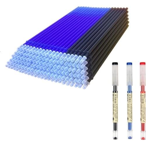 20Pcs Pen Refills Japanese Gel Pen Black Pen School Office Student Exam Writing Stationery Supplies Handle Blue Black Red
