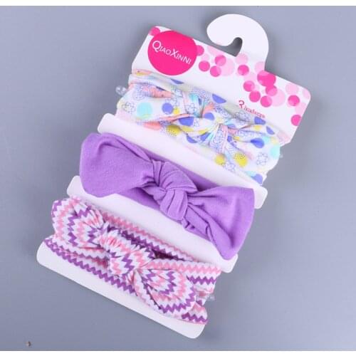 3Pcs Elastic Children Headband Cute Floral Bow baby headbands Girl Hair accessories Rabbit Ears hair bands accessoire Jly15