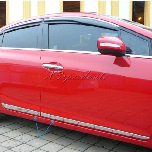 Stainless Steel Side Molding Trim Cover For 9th Civic 2012
