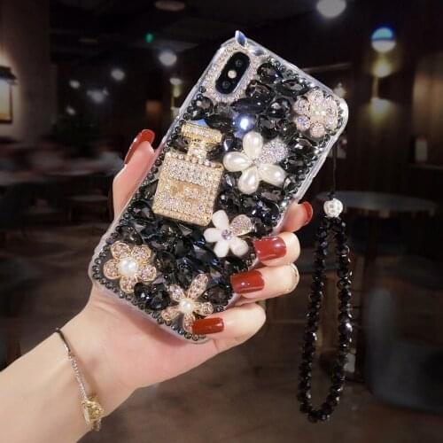 For Samsung S20 S8 S9 S10 PLUS Lite Note 5 8 9 Case Bling Rhinestone Diamond Crystal Cover