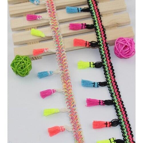 40yards/lot 10 colors Curtain Broom Tassels Hanging Lace Trim 4.5cm Trimmings Fringes DIY Home Sewing Decorative Accessories