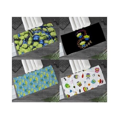Disney 3D Toy Story Aliens Cartoon Anime Customized Bath Towel Children Swimming Towel Boys Girls Bech Towel Baby Washcloth Gift