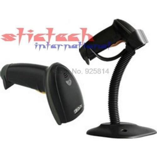 By dhl or ems 5 sets USB Automatic Laser Barcode Bar Code Reader Scanner Auto-sensing Barcode Reader + Stand 2m Keyboard