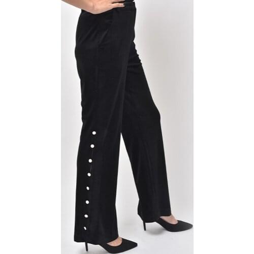 Eccellente custom womens straight leg pants spring & Autumn black casual commuting loose-fitting skinny joker pants