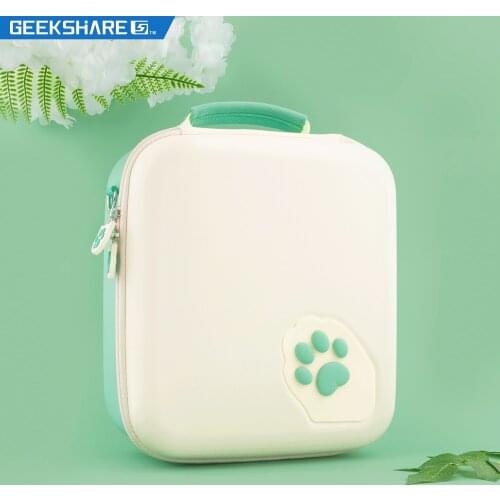 Geekshare Cute Pink Girl Nintend Switch Storage Bag Joy-Con Pro Controller Full Set Accessories Hard Shell Cover Travel Case