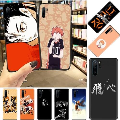 Haikyuu Japan anime volleyball Black Soft Phone Case For Huawei Enjoy 7 7s 8 8e 9 9e 10 plus P8lite 2017 Honor 5a view9 play 3e