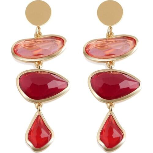 Europe and The United States personality exquisite drip resin earrings, colorful irregular earrings, womens wedding jewelry