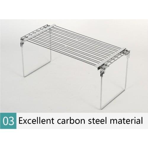 T21D 2 in 1 Kitchen Expandable Counter Shelf Stackable Pantry Shelves Carbon Steel Cabinet Shelf Organizers