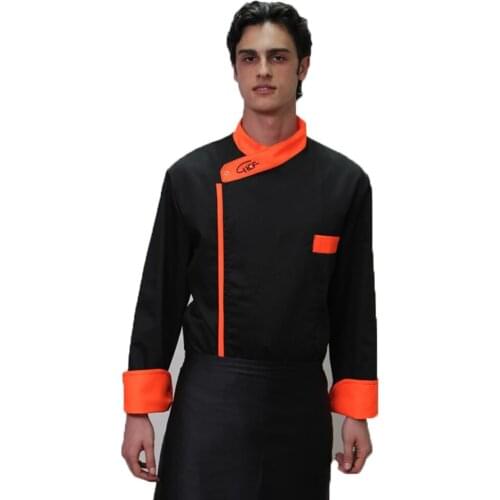 Jacket coat chef chef cotton color kitchen food classic football jersey