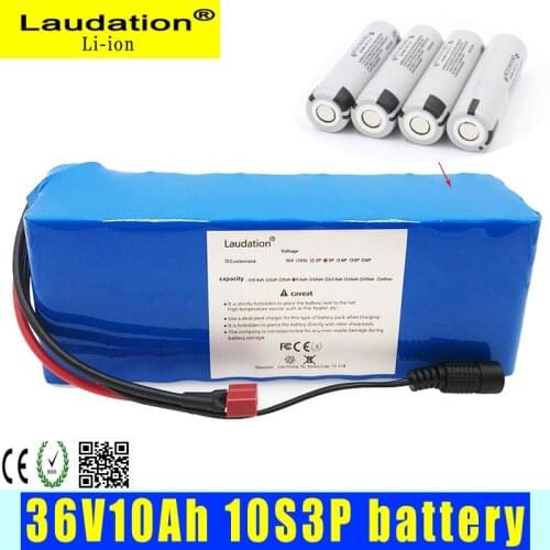 36v Lithium Battery 10Ah 500W High Power and Capacity 42V9600mah Li-ion Battery Motorcycle Electric Car Bicycle Scooter with BMS