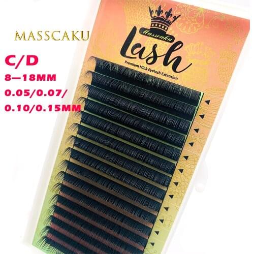 MASSCAKU Eyelashes Mink lashes Makeup Maquiagem Individual Eyelash Faux Cils False Eyelash Cilios Beauty