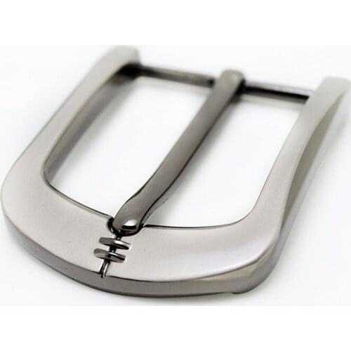 40mm Metal Belt Buckle Brushed Mens End bar Buckle Single Pin Belt Half Buckle Leather Craft Jeans Belt Webbing Accessories