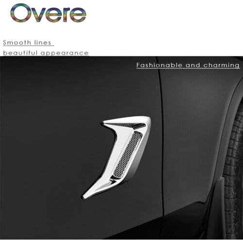 Overe 1PC Car Hood Side Vents Stickers Shark Gills Styling For Fiat Punto Volkswagen VW Polo Passat B7 B8 Golf 5 6 7 Tiguan