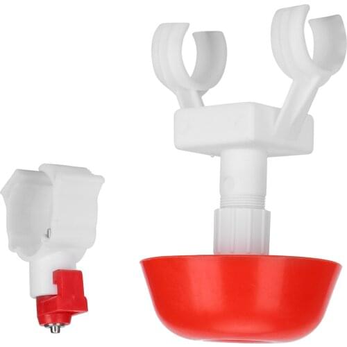 Poultry cage Plastic Automatic Chicken Nipple Docking Water Feeder Adjustable Poultry Drinking Dispenser Chicken Hanging Cup