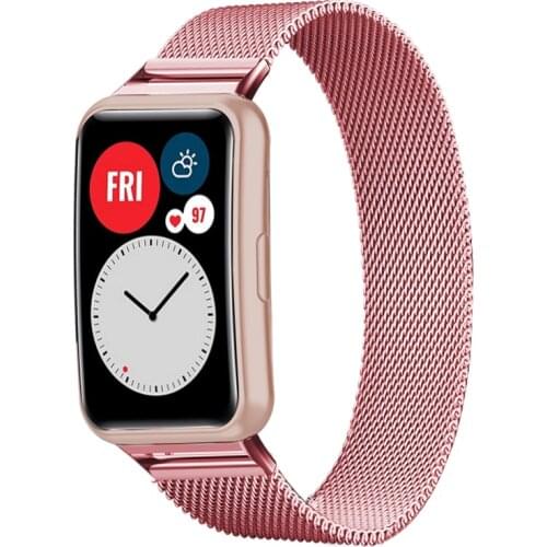 Milanese loop strap For Huawei Watch FIT band Magnetic milanese Loop stainless steel metal bracelet Huawei Watch fit Strap