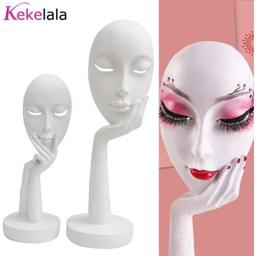 Kekelala DIY Eyelash Nail Art Beauty Store Decoration Sculpturer Lady Face Eyelash Dec For Lash Extension Boutique Display