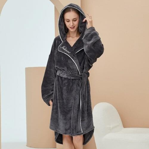 Женские халаты с капюшоном SWONCO China At AliExpress