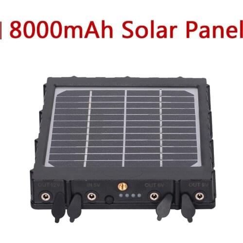 Outdoor Solar Panel for Rechargeable Hunting Camera Solar Panel 8500mah 6V Waterproof Charger Battery for Ordinary Trail Camera
