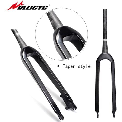 Ullicyc New Mountain Bike 3K Matt/Gloss Total Carbon Fiber Disc Brake Disc Bicycle Fork Front MTB 435mm QC435