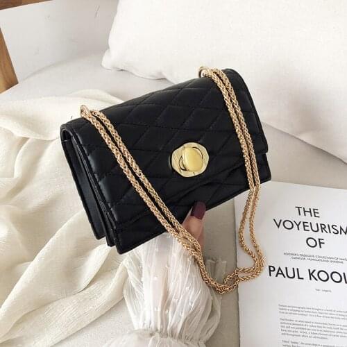 Womens chain shoulder bag fashion large capacity Messenger bag striped girl mobile phone handbag high quality PU waterproof