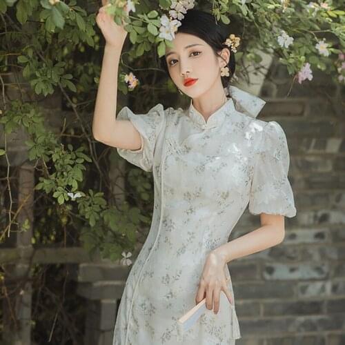 Dresses For Women 2021 Puff Sleeve French Square Neck Dress Vestidos Temperament White Elegant Party Dress Summer