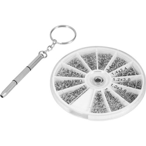 600 Pcs/Set Small Stainless Steel Screws 12 Kinds of For Eyeglasses 1pc Electronics Tool Repairing Screwdriver Nuts Assortm O3D7