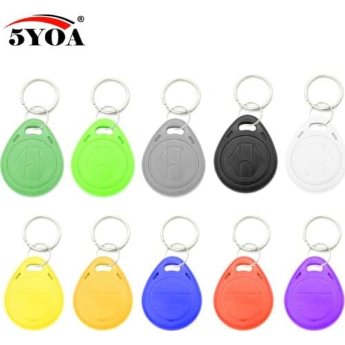 100pcs EM4305 T5577 Proximity Duplicator Clone Copy 125khz RFID Tag Record llavero Porta Chave Card Sticker Key Fob Token Ring