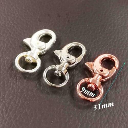 20 PCS Rose Gold/Silver Plated/Silver MINI Lobster Swivel Clasps,Purse Strap Parrot Hook Claws,Handbag Carabiner Snap Buckle