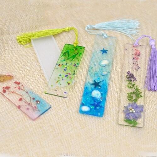 3pc Bookmark Resin Mold Bookmark Silicone Mold Rectangle Resin Molds UV Epoxy Jewelry Casting Molds DIY Craft Bookmark Making