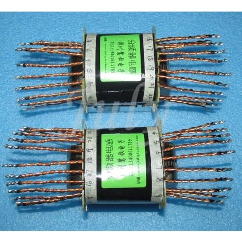 Amorphous dual C-type iron core multi-stage adjustable inductance, speaker frequency divider/tweeter volume transformer