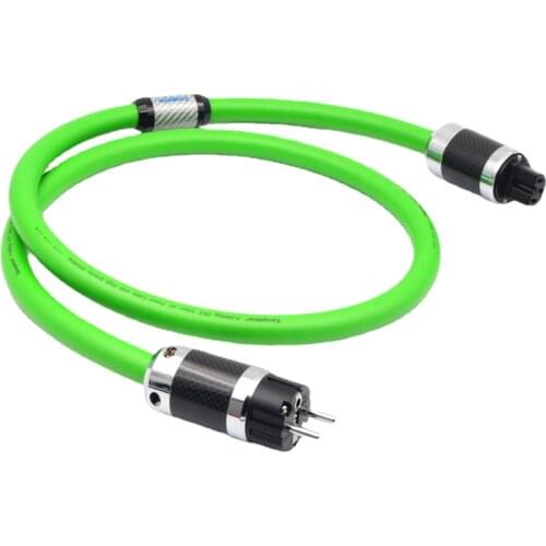 CUICUIEGG Hifi Audio Power Cable AC Power Cord with Carbon Fiber US/EU Plug Connector Hi-End 250V