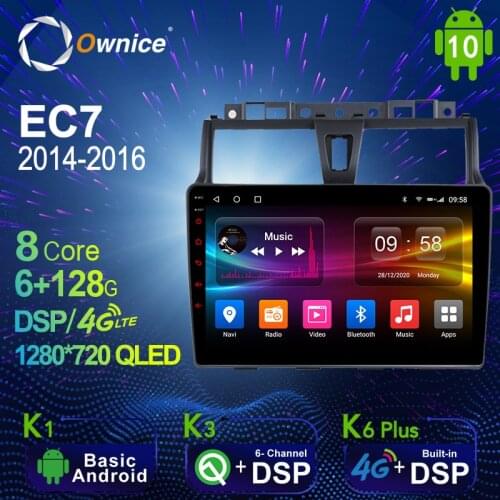 Ownice Autoradio automotive Radio 2 Din for GEELY EC7 2014 - 2016 Android 10.0 Multimedia 4G LTE 6G Ram 128G Rom 1280*720