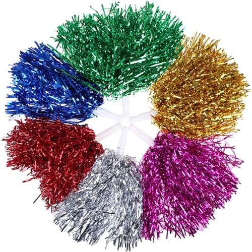 1pc 20cm Glittery Sport Cheerleading Pom Kindergarden Competition Flower balls Football Basketball Match Pompon Children Use