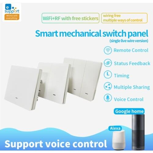 EWelink 1/2/3 Gang Wifi Light Switch Smart Light And 433MHz Wireless Remote Control Wall interruptor Standard Work With Alexa