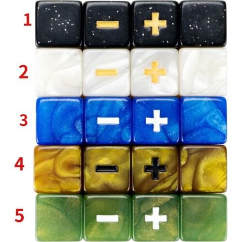 10Pcs/set Hot-selling Square Corner Addition and Subtraction Symbol Operation +- Dice Mathematics Teaching Preschool 1.6CM