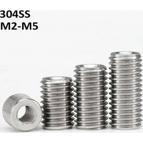 M2-M5 304 Stainless Steel Coupling For Nuts Internal And External Tooth Conversion Nut Screw Thread Protection Sleeve