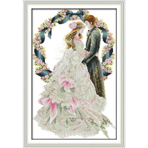 Royal wedding cross stitch kit people 18ct 14ct 11ct count print canvas stitches embroidery DIY handmade needlework