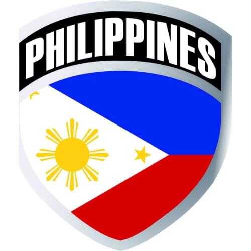 Philippine Flag Shield Sticker Car Motorcycle Window Decals Personalized Accessories Decoration