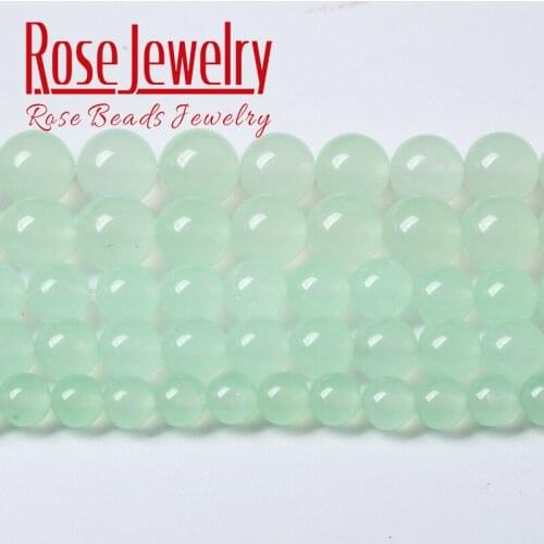 Natural Grape Green Jades Stone Beads Round Loose Beads For Jewelry Making DIY Bracelets Necklace Accessories 6 8 10 12 14mm 15"